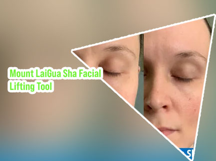 Gua sha facial lifting tool before and after